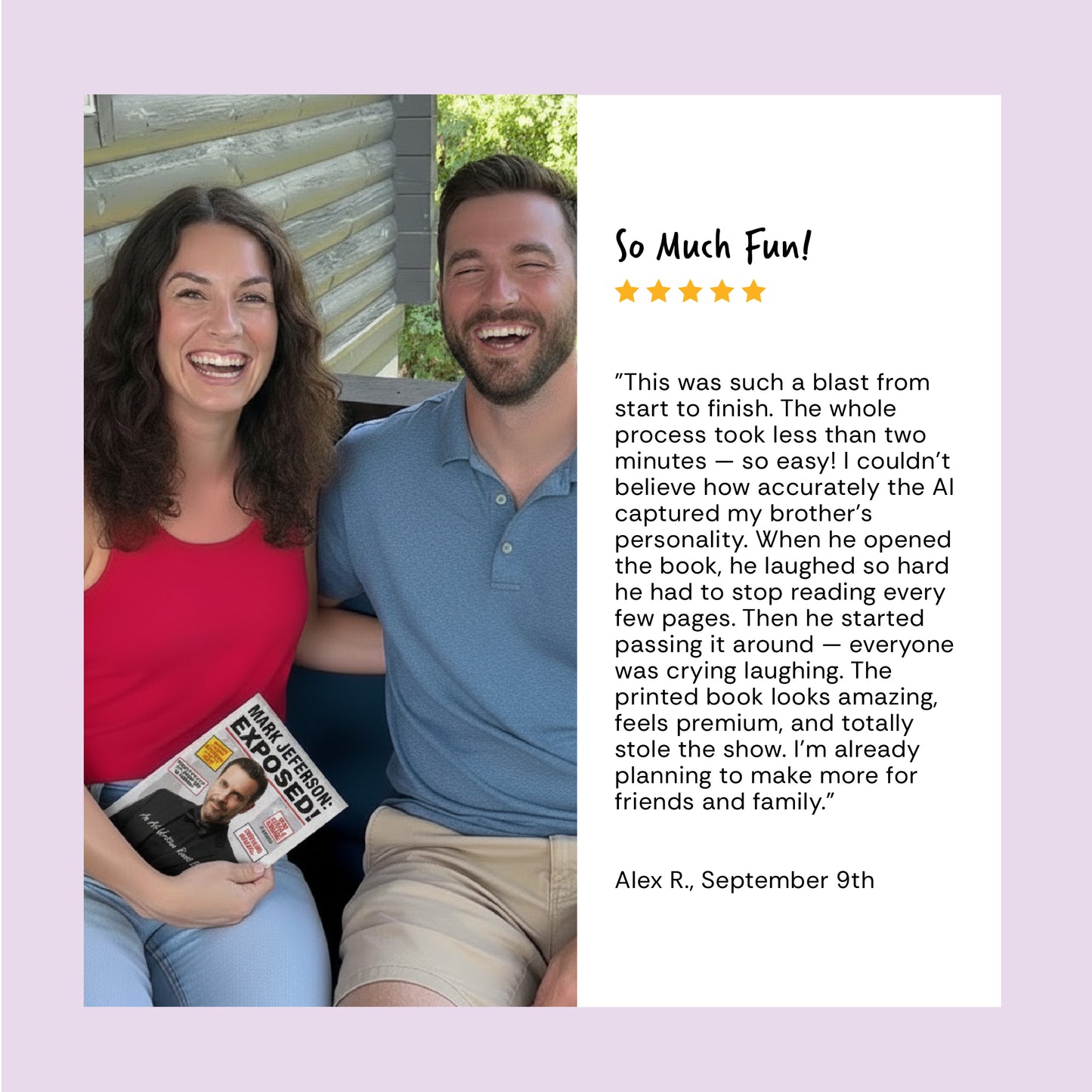 Roast book in 2 minutes